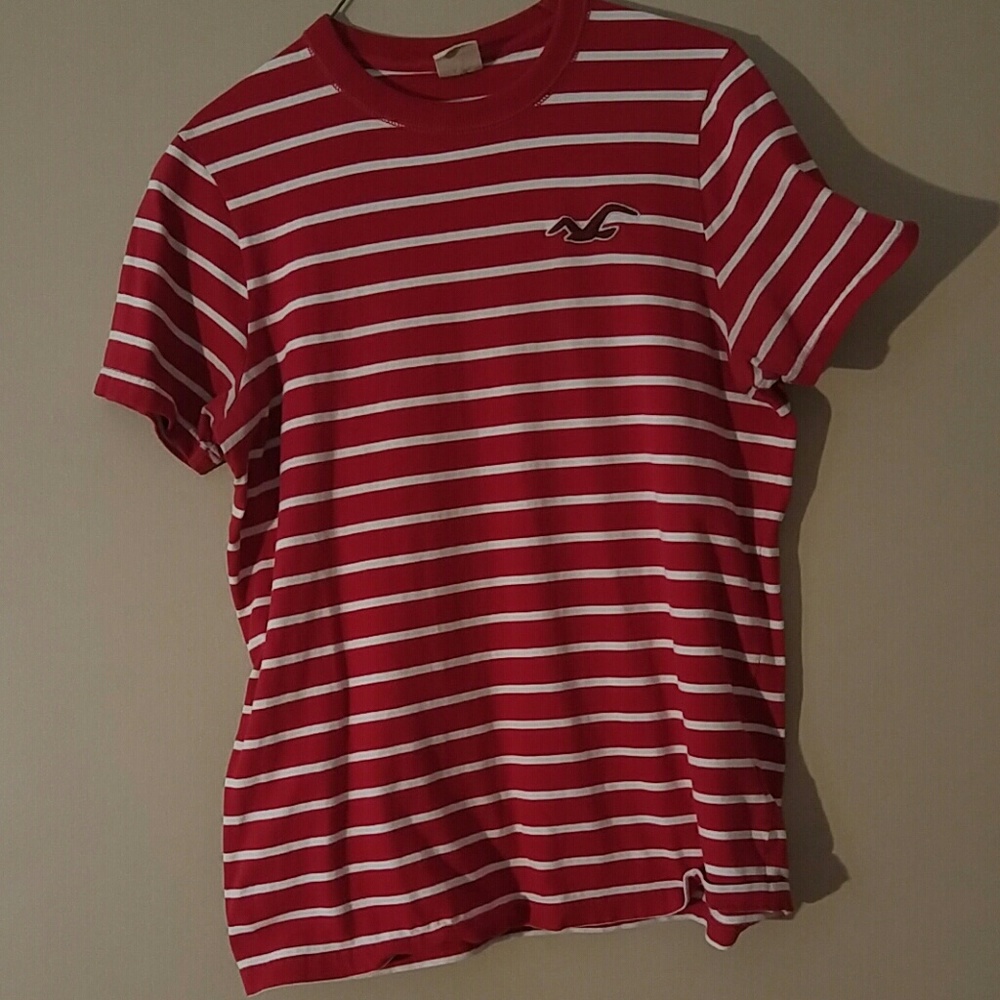 Hollister Red and White striped T-Shirt